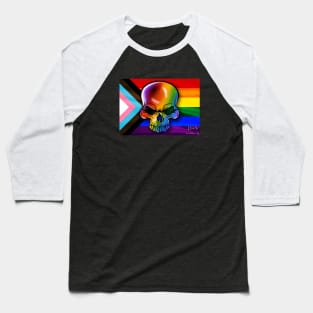 Progressive Flag & Skull Baseball T-Shirt